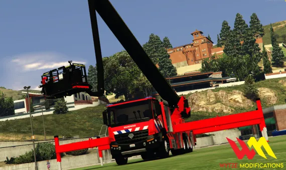 Benefactor Actron Ladder  V2 [SmartVehicle] - FiveM and GTA 5 fire truck, FiveM brandweerwagen and FiveM Feuerwehrfahrzeug