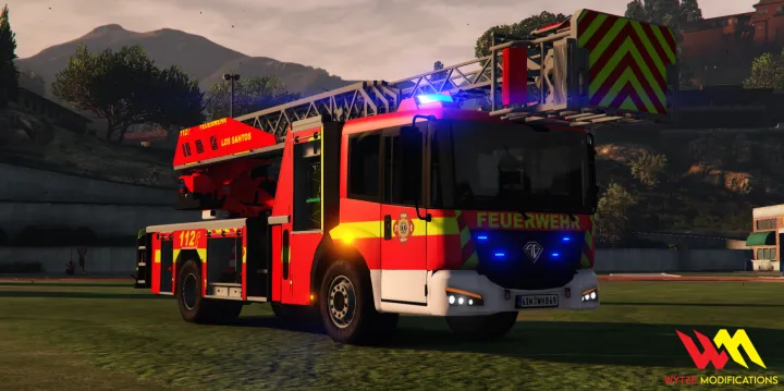 Benefactor Emic DLK / Ladderwagen  [SmartVehicle] - FiveM and GTA 5 fire truck, FiveM brandweerwagen and FiveM Feuerwehrfahrzeug