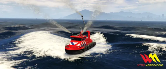 Fire Boat  [SmartVehicle] - FiveM and GTA 5 fire truck, FiveM brandweerwagen and FiveM Feuerwehrfahrzeug